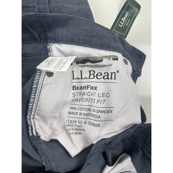 LL Bean Corduroy Pants Womens 6 Reg Favorite Fit Gray Cords Straight Leg 5 pocke - Picture 8 of 14